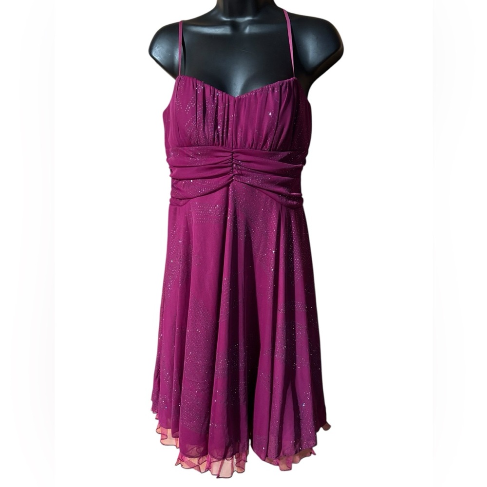 Ruby Rox Fuchsia Dress with Sparkling Accents